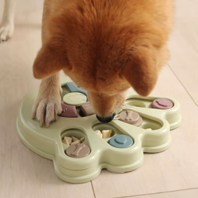 Gamelle interactive anti-glouton pour chien reliefs spirale