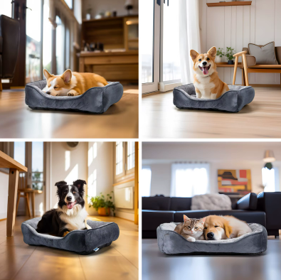 Canapé lavable pour chien mousse haute densité