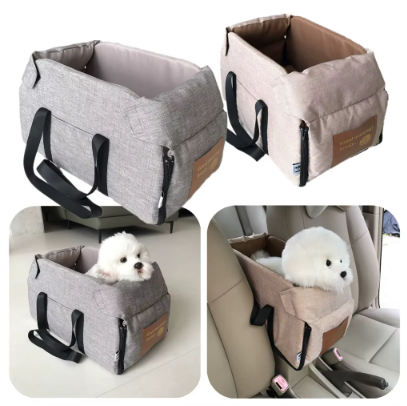 Siège auto rehausseur pour petit chien attache sécurité