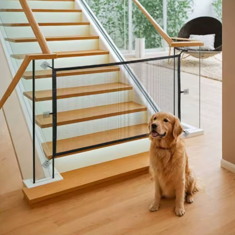Barrière de sécurité pliable pour chien intérieur