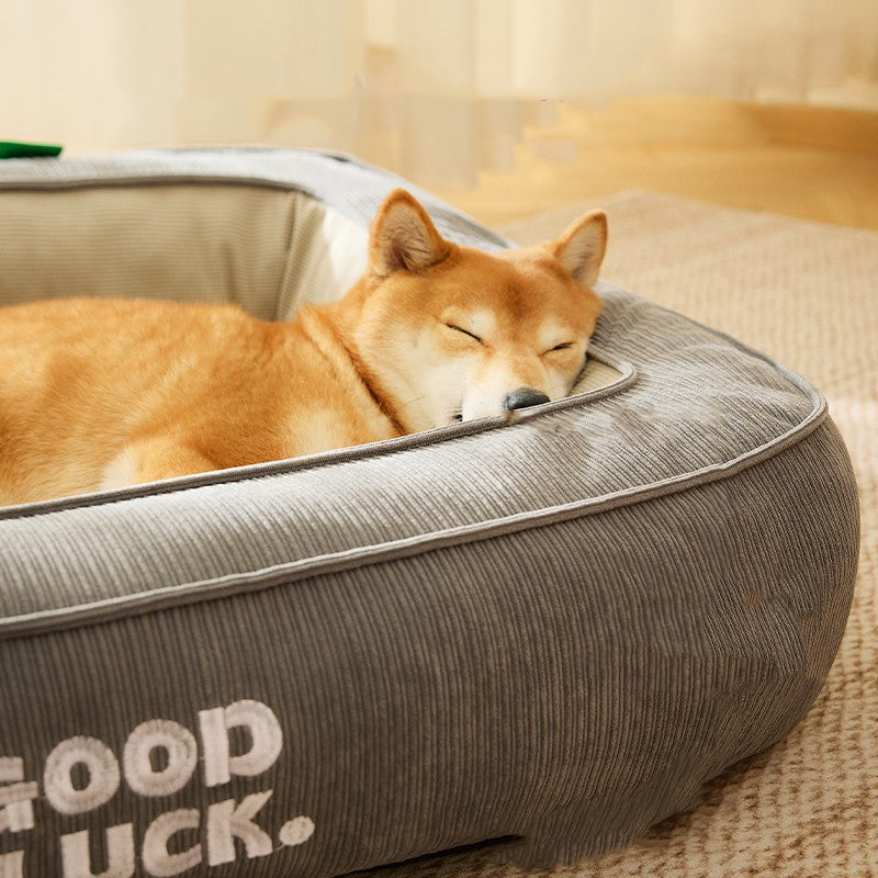 Lit chauffant auto-régulé pour chien câble anti-morsure