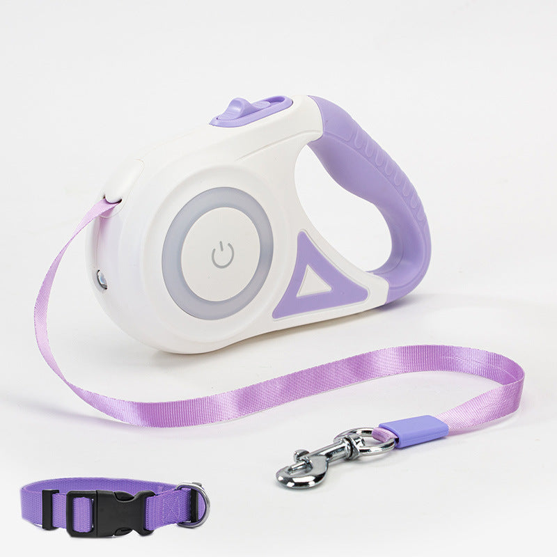 Laisse rétractable 5 m pour chien sangle nylon renforcée
